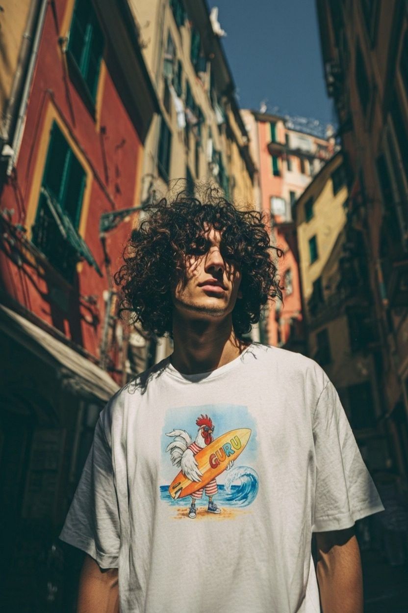 GM102 Bloom Seaside Rebels T-shirt Uomo – Bianco Ottico - immagine 1