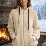 Women's full zipper and hooded teddy