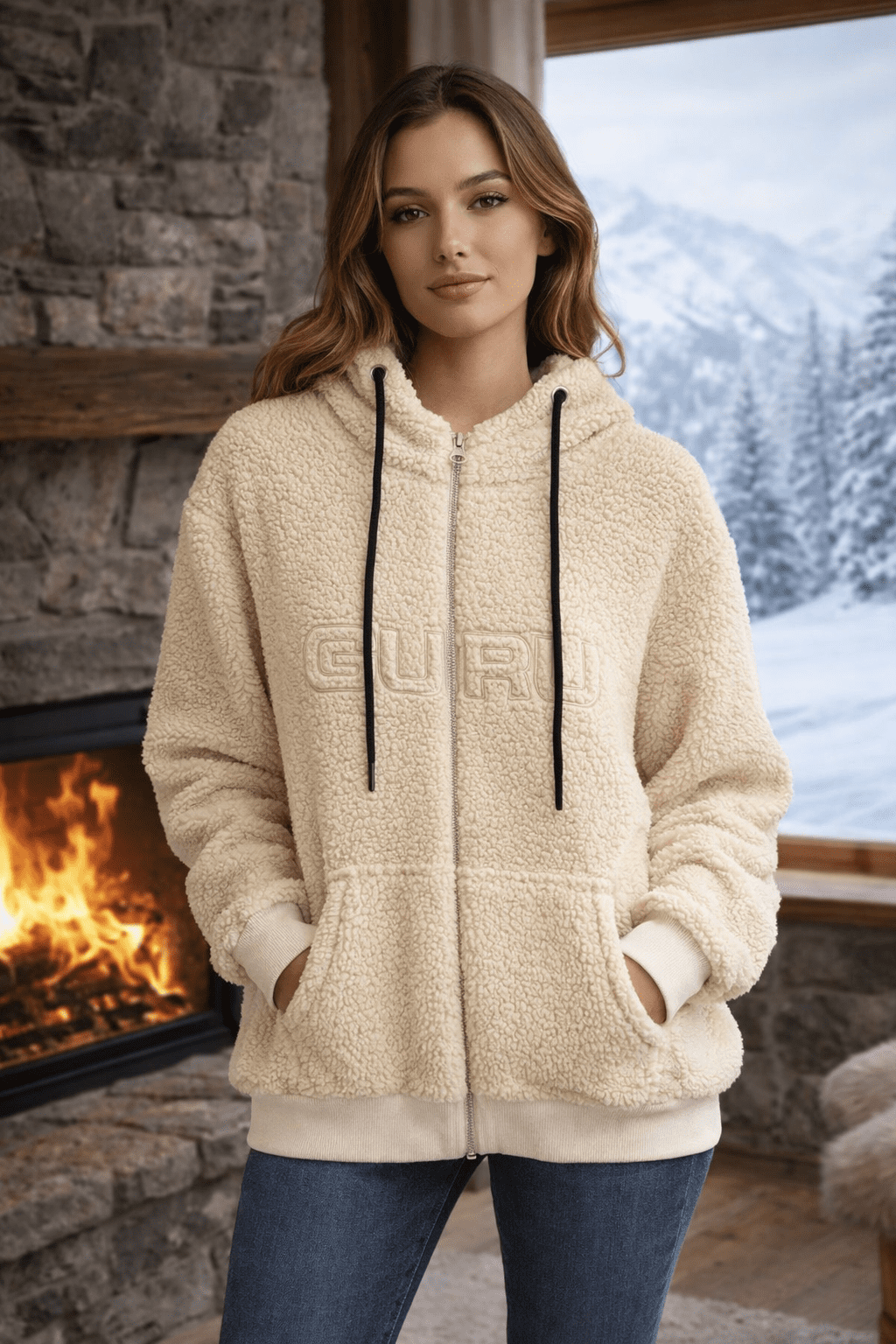 ChatGPT Image Dec 17, 2025, 12_18_32 Women's full zipper and hooded teddy - Image 1