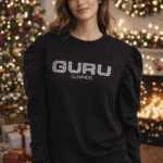 Women's crewneck sweatshirt with glitter